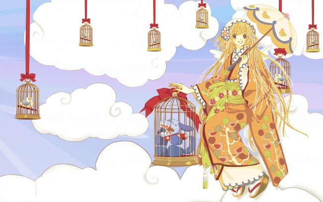 Обои картинки фото card captor sakura, аниме, девушка, взгляд, фон