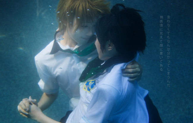 Обои картинки фото разное, cosplay , косплей, вода, парни