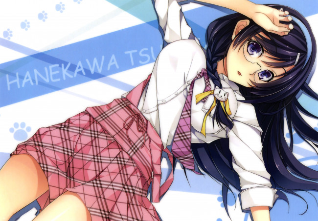 Обои картинки фото аниме, bakemonogatari, hanekawa, tsubasa