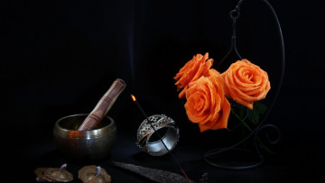 Картинка цветы розы трио