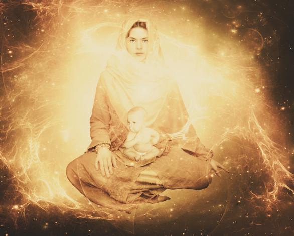 Обои картинки фото разное, компьютерный дизайн, мама, ребенок, фон, взгляд