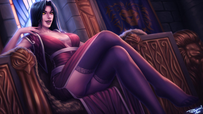 Обои картинки фото фэнтези, девушки, девушка, взгляд, фон