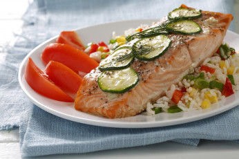 Картинка еда рыбные+блюда +с+морепродуктами снедь томаты помидоры