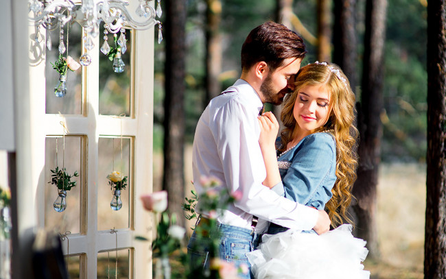 Обои картинки фото разное, мужчина женщина, объятие