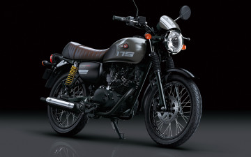 Картинка 2020+kawasaki+w175+cafe мотоциклы kawasaki w175 cafe 4k студия 2020 года супербайк японские