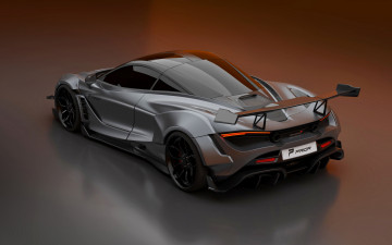 Картинка 2020+prior+design+mclaren+720s автомобили 3д mclaren 720s price design 2020 гиперкар экстерьер тюнинг черные колеса матовый серый британский суперкар