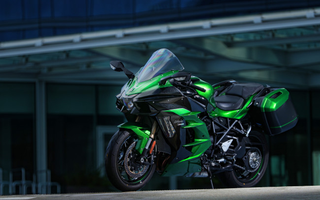 Обои картинки фото 2020 kawasaki ninja h2 sx se, мотоциклы, kawasaki, ninja, h2, sx, se, 4k, супербайк, 2020, года, японские