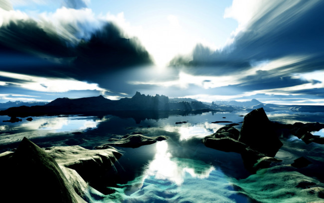 Обои картинки фото 3д, графика, nature, landscape, природа