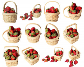Картинка еда клубника земляника корзинки