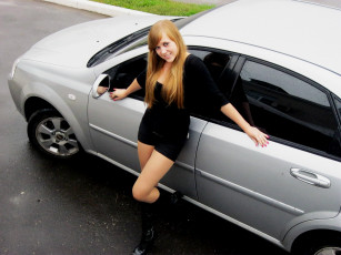 Картинка автомобили авто девушками и девушки