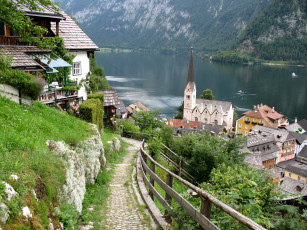 Картинка города пейзажи hallstatt австрия