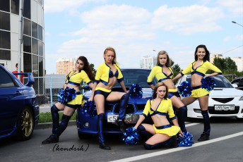 Картинка автомобили авто девушками и девушки