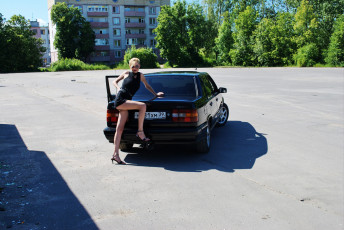 Картинка автомобили авто девушками и девушки