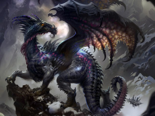 Картинка фэнтези драконы крылья