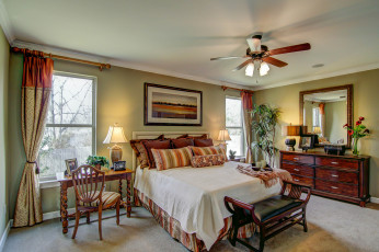 Картинка интерьер спальня кровать