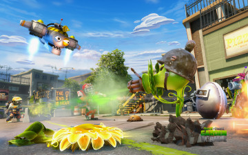 Картинка plants+vs +zombies +garden+warfare видео+игры атака растение