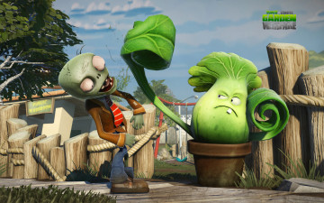 Картинка видео+игры plants+vs +zombies +garden+warfare забор растение