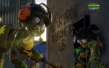 Картинка видео+игры plants+vs +zombies +garden+warfare зомби