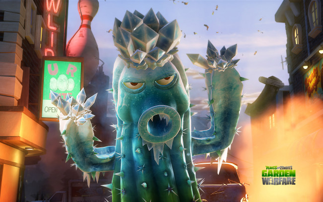 Обои картинки фото видео игры, plants vs,  zombies,  garden warfare, кактус