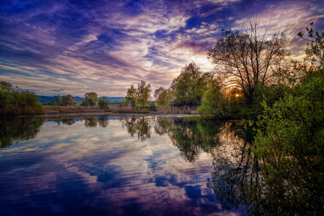 Обои картинки фото природа, реки, озера, свет, заросли, река, простор