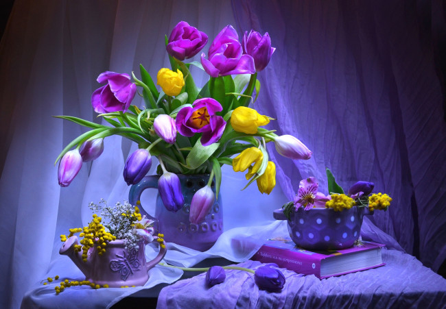 Обои картинки фото цветы, разные вместе, натюрморт