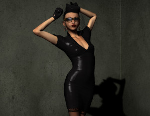 Картинка 3д+графика люди+ people фон девушка взгляд очки