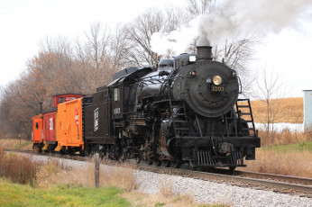 Картинка техника паровозы железная дорога рельсы паровоз