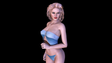 Картинка 3д+графика люди+ people девушка взгляд фон