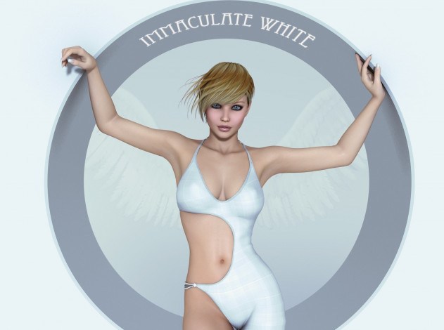 Обои картинки фото 3д графика, люди , people, фон, взгляд, девушка