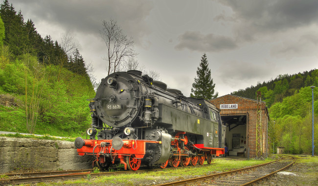 Обои картинки фото техника, паровозы, железная, дорога, рельсы, паровоз