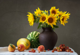 Картинка еда натюрморт фрукты цветы