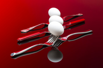 Картинка еда Яйца вилки яйца