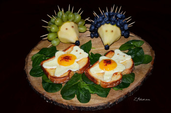 Картинка еда бутерброды +гамбургеры +канапе зелень гренки глазунья