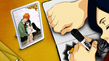 Картинка аниме bleach сон альбом фломастер стол фотография