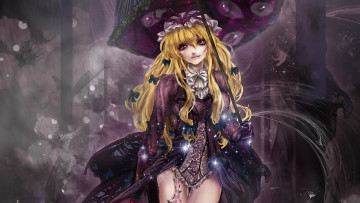 Картинка аниме touhou фон взгляд девушка