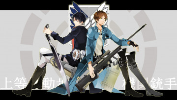 Картинка аниме shingeki+no+kyojin shingeki no kyojin атака титанов арт