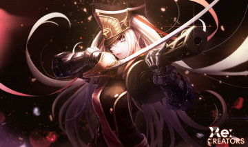 Картинка аниме re +creators девушка взгляд фон