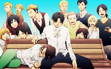 Картинка аниме shingeki+no+kyojin атака титанов