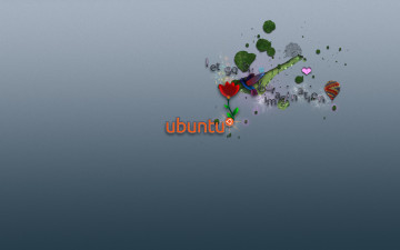 Картинка компьютеры ubuntu+linux логотип фон