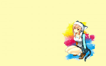 Картинка super+sonico аниме фон взгляд девушка