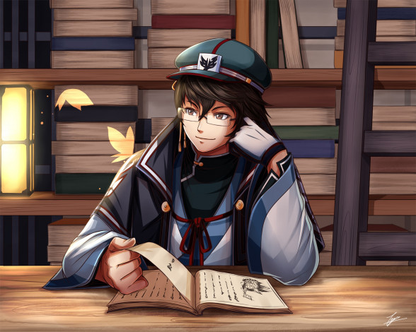 Обои картинки фото аниме, unknown,  другое, фон, взгляд, девушка