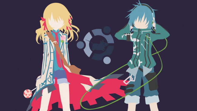 Обои картинки фото компьютеры, ubuntu linux, логотип, фон