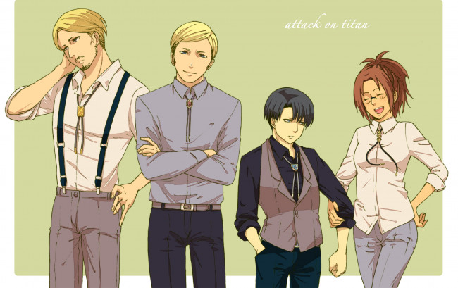 Обои картинки фото аниме, shingeki no kyojin, атака, титанов