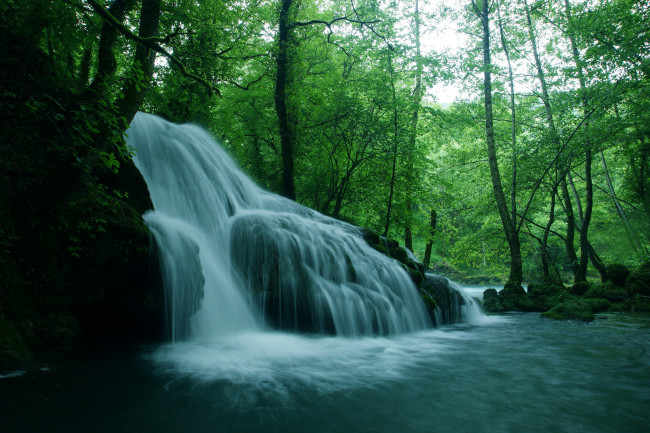 Обои картинки фото природа, водопады, камни, поток