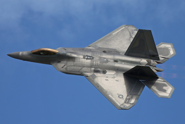 Обои картинки фото lockheed martin f-22a raptor, авиация, боевые самолёты, ввс