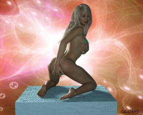 Картинка 3д+графика люди+ people фон взгляд девушка