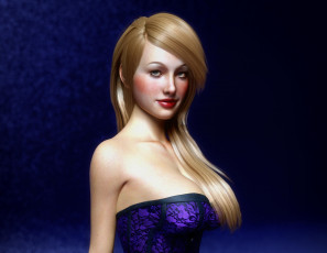 Картинка 3д+графика люди+ people фон взгляд девушка