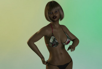 Картинка 3д+графика люди+ people фон взгляд девушка