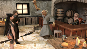 Картинка 3д+графика фантазия+ fantasy девушка фон взгляд