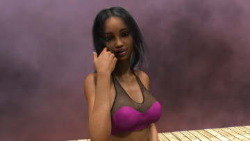 Картинка 3д+графика люди+ people фон девушка взгляд